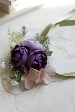 Corsage de pulso elegante Blush Prom para festa de casamento