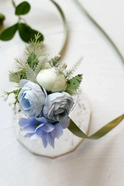 Corsage de pulso elegante Blush Prom para festa de casamento