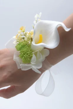 Corsage de pulso rosa para dama de honra