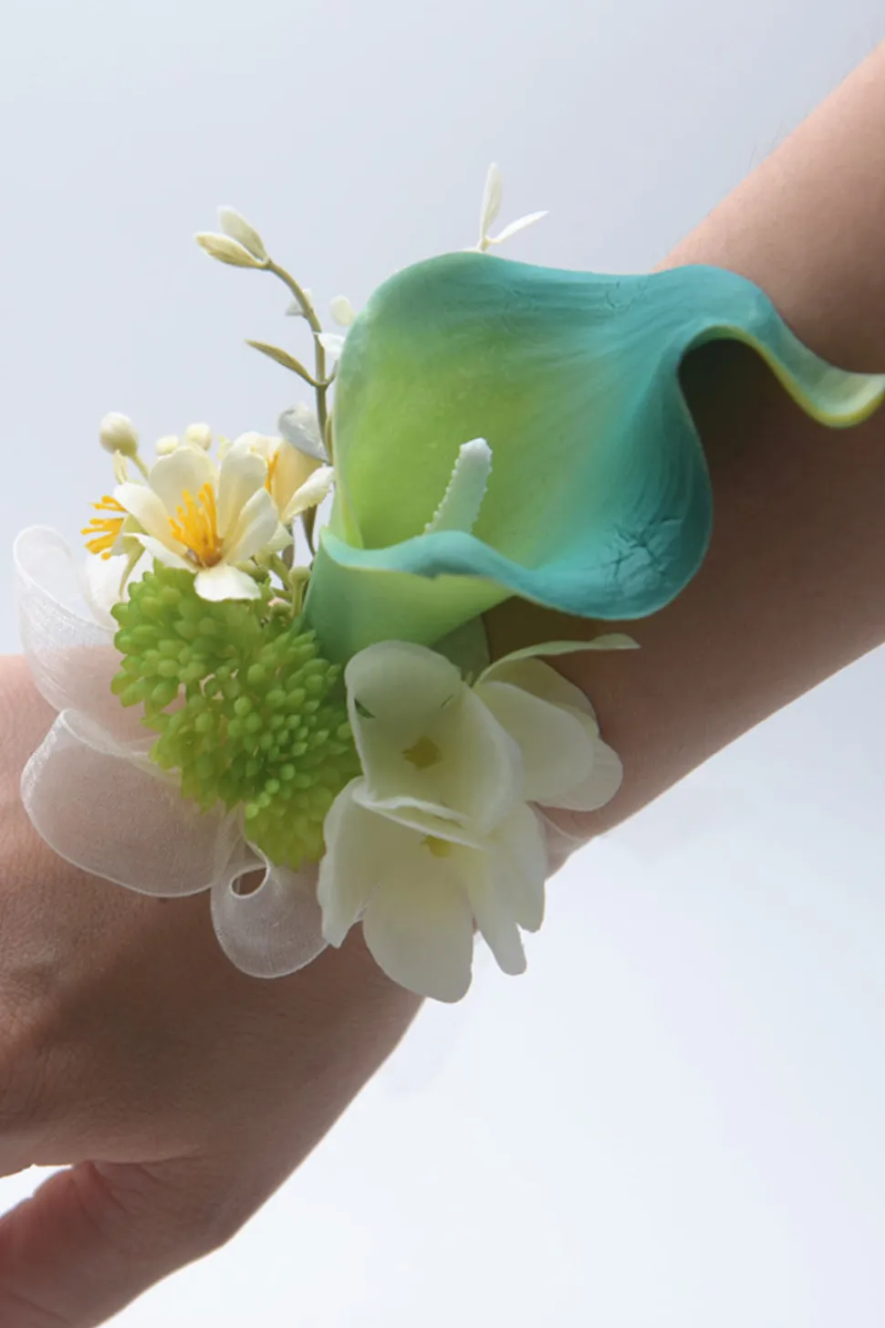 Corsage de pulso rosa para dama de honra