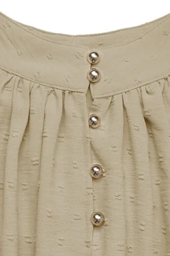 Cáqui Linha-A Cabeçada Curto/Mini Vestido Verão