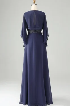 Crepúsculo brilhante uma linha frisada mãe de vestido de noiva com xaile