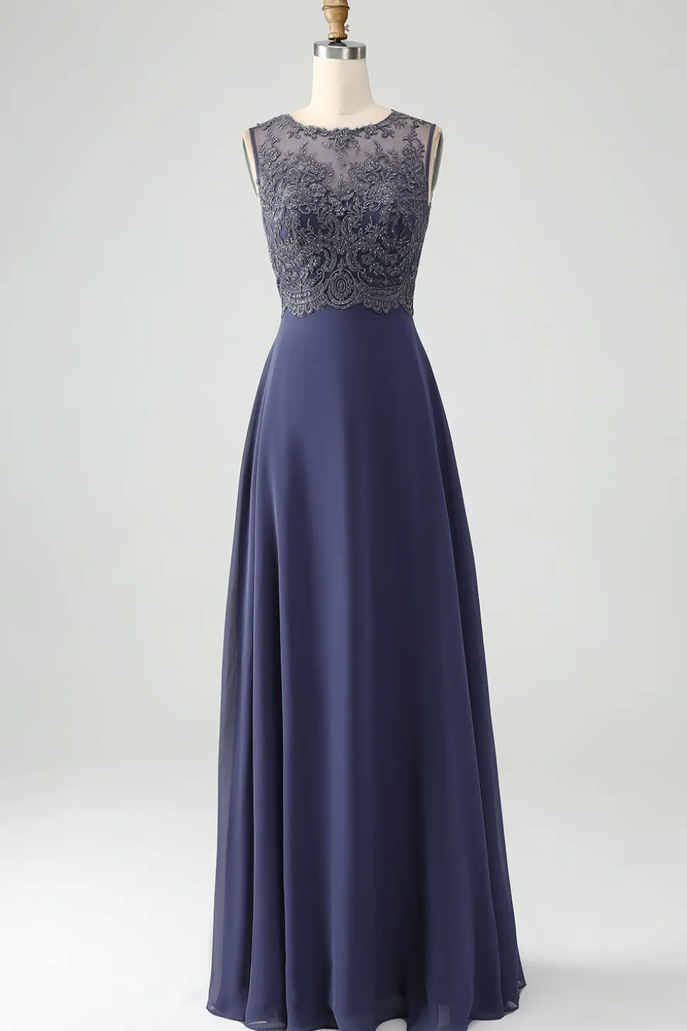 Crepúsculo brilhante uma linha frisada mãe de vestido de noiva com xaile