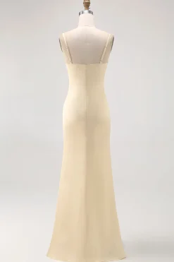 Daffodil Esparguete Alças Cetim Bainha Vestido Madrinha