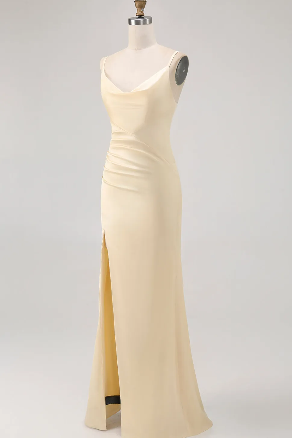Daffodil Esparguete Alças Cetim Bainha Vestido Madrinha