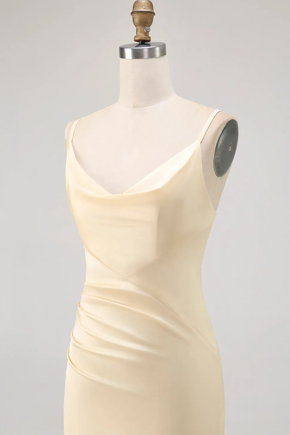 Daffodil Esparguete Alças Cetim Bainha Vestido Madrinha
