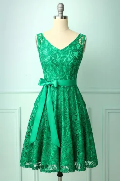 Dama de honra verde do laço