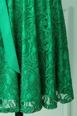 Dama de honra verde do laço