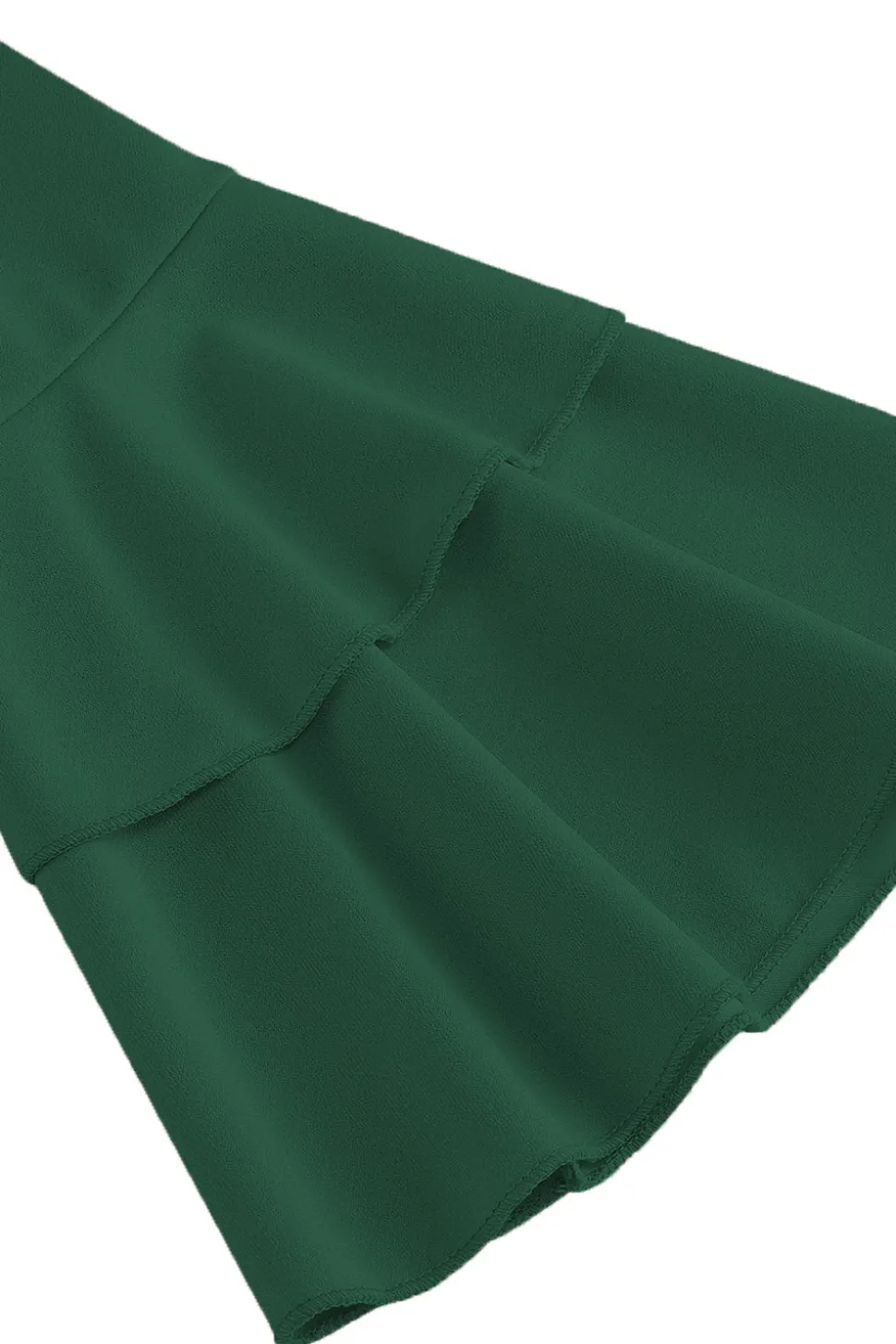 Damasco A-Line V-neck Meia Manga Midi Vestido dos anos 1950