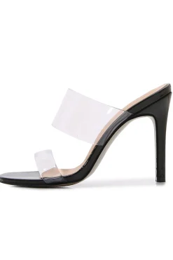 Damasco Slip On Stiletto Heel Peep toe Sandálias Claras Chinelos Moda Shoes