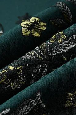 Dark Green Notched Lapela Bordada Blazer Masculino Prom Blazer