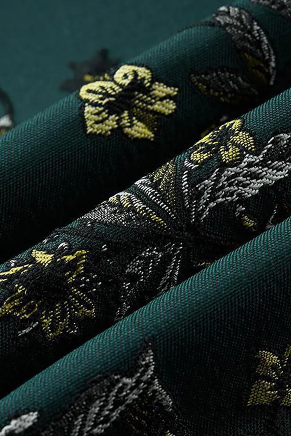 Dark Green Notched Lapela Bordada Blazer Masculino Prom Blazer