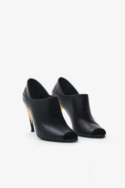 Dedo Aberto Preto Stiletto Heels