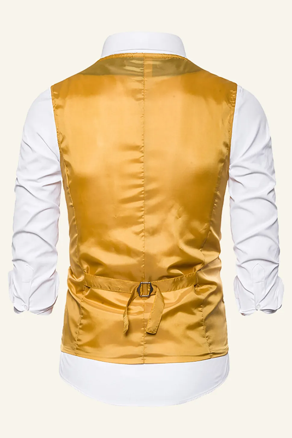 Dourado Lantejoulas Colete Masculino Com Gravata Borboleta