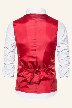 Dourado Lantejoulas Colete Masculino Com Gravata Borboleta