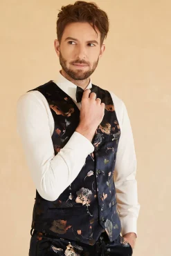 Duplo Peito Preto Ternos de Casamento