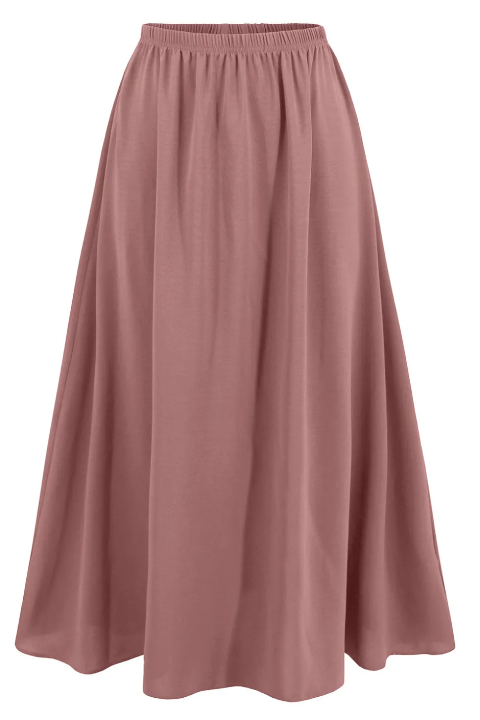 Dusty Rose A-Line Tiered Chiffon Vestido de festa longo com mangas compridas