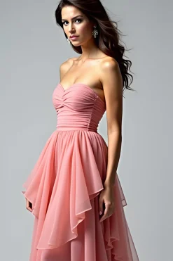 Dusty Rose Querida Vestido de Baile de Formatura