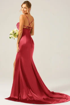 Dusty Sage Uma linha Cowl Neck Cetim Long vestido de dama de honra com pregas