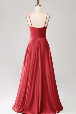 Dusty Sage Uma Linha Cowl Neck Cetim Long Prom Dress com pregas