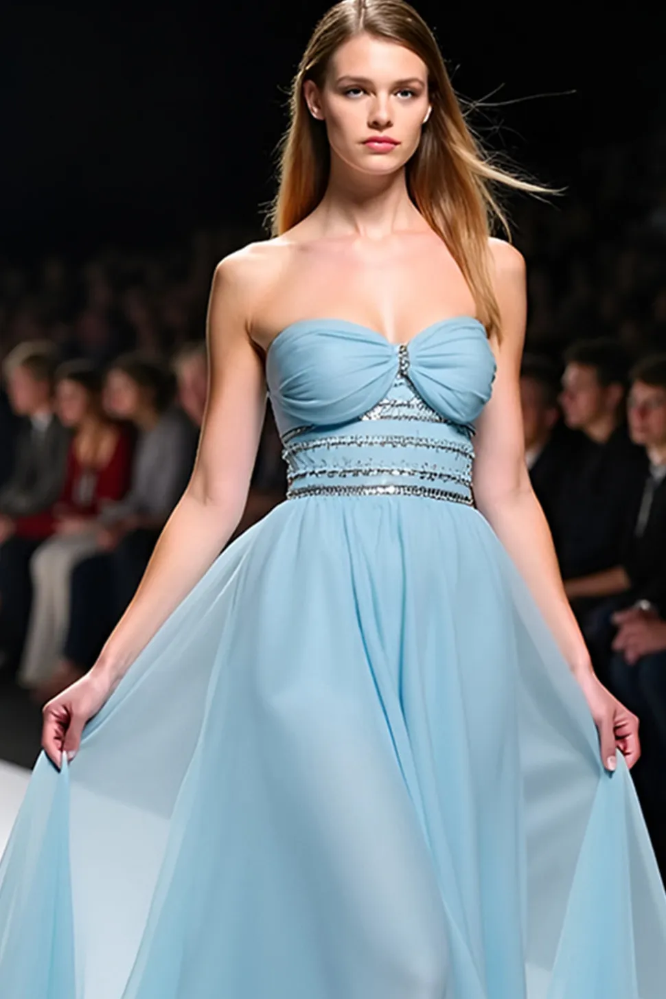Elegante A Line Sweetheart Ruched Vestido de Gala Azul Cinza