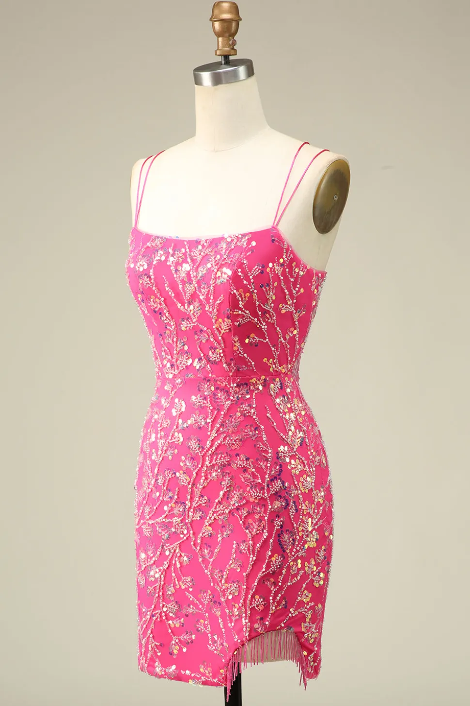 Elegante Corset Back Bodycon Homecoming Vestido Com Tassel