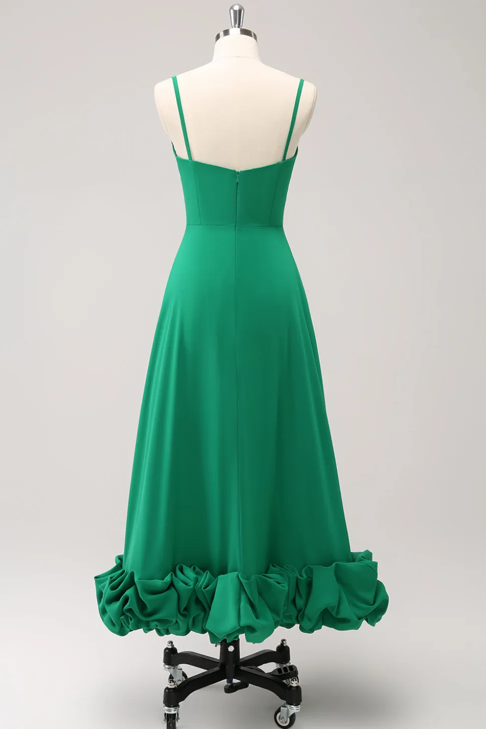 Elegante Verde Uma Linha Esparguete Correias Vestido Madrinha