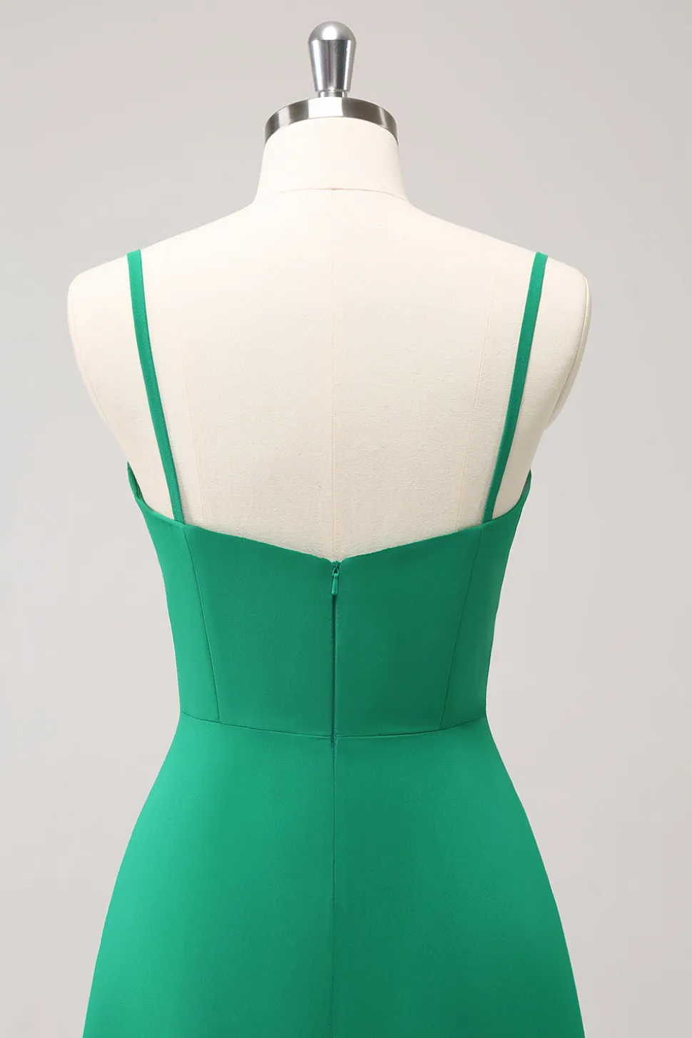 Elegante Verde Uma Linha Esparguete Correias Vestido Madrinha