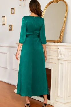 Esmeralda Verde Mãe do Vestido de Noiva com Apliques