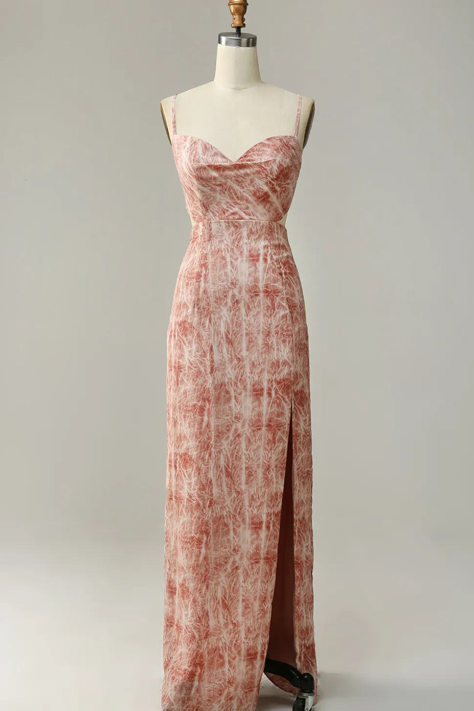 Espaghetti Correias Rosa Vestido de Dama de Honor