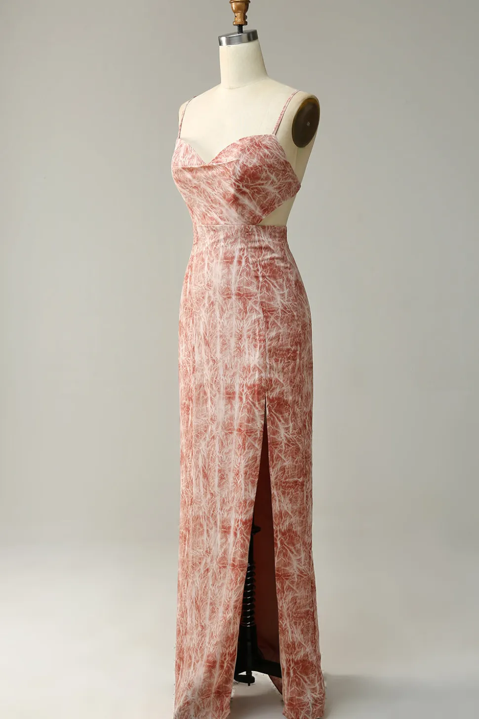Espaghetti Correias Rosa Vestido de Dama de Honor