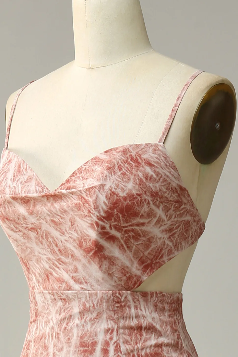 Espaghetti Correias Rosa Vestido de Dama de Honor
