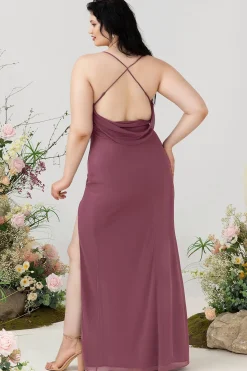 Espaguete Alças Desert Rosa Vestido Formal