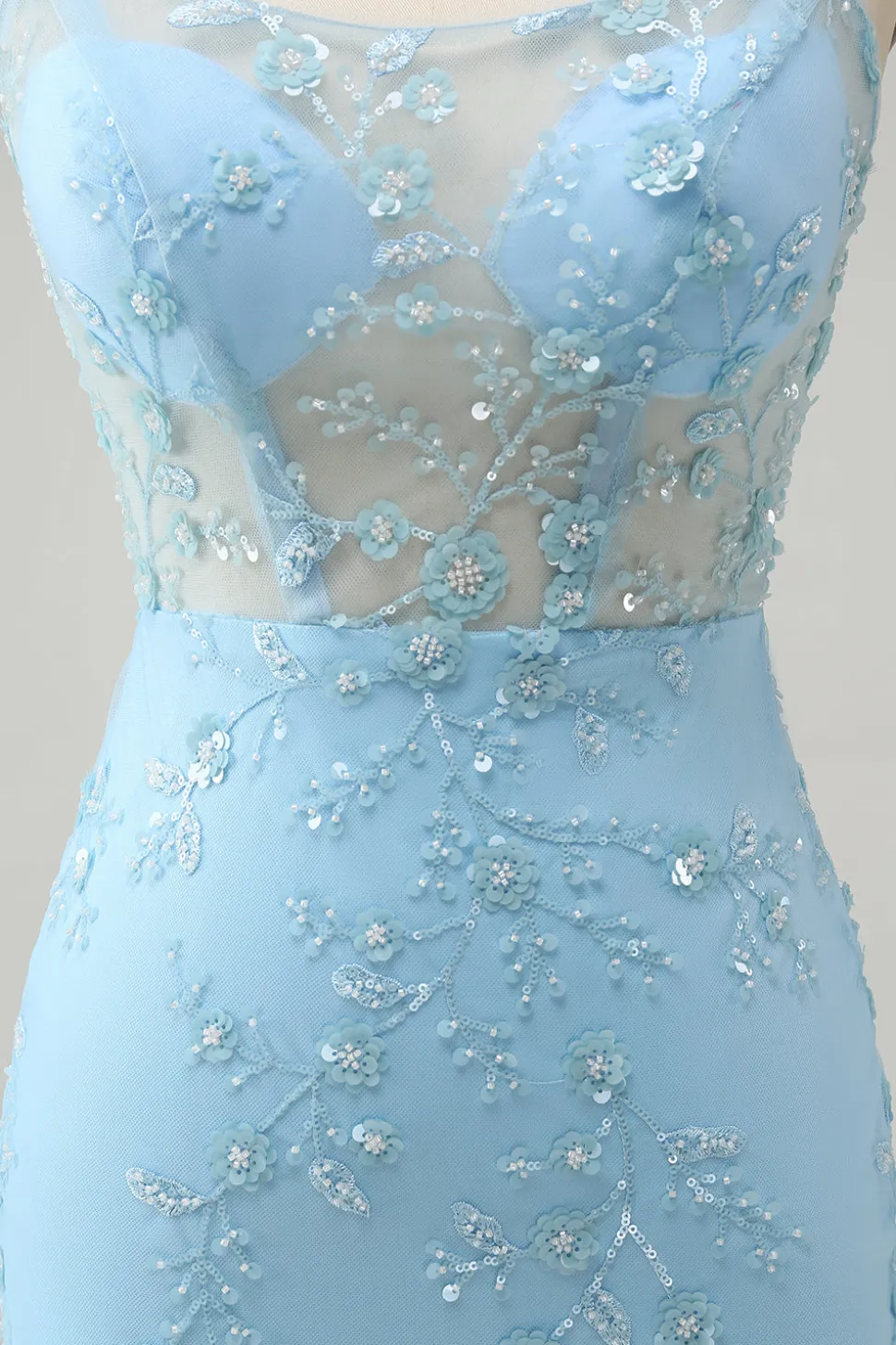 Esparguete Azul Correias Bodycon Homecoming Dress com Renda-Up Back