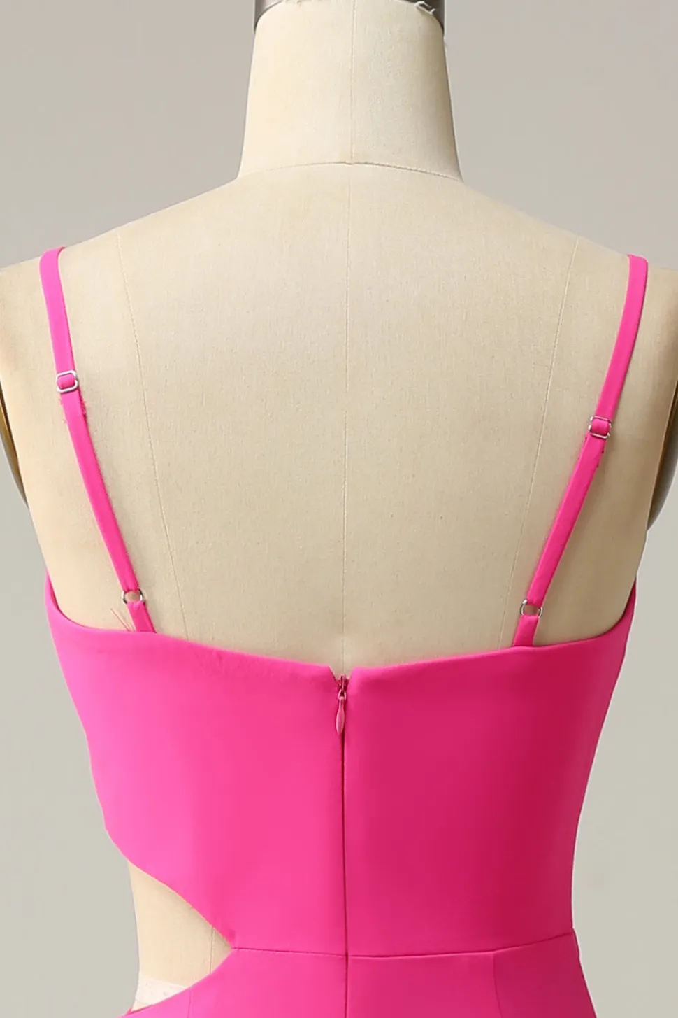 Esparguete Correias Rosa Vestido de Dama de Honor