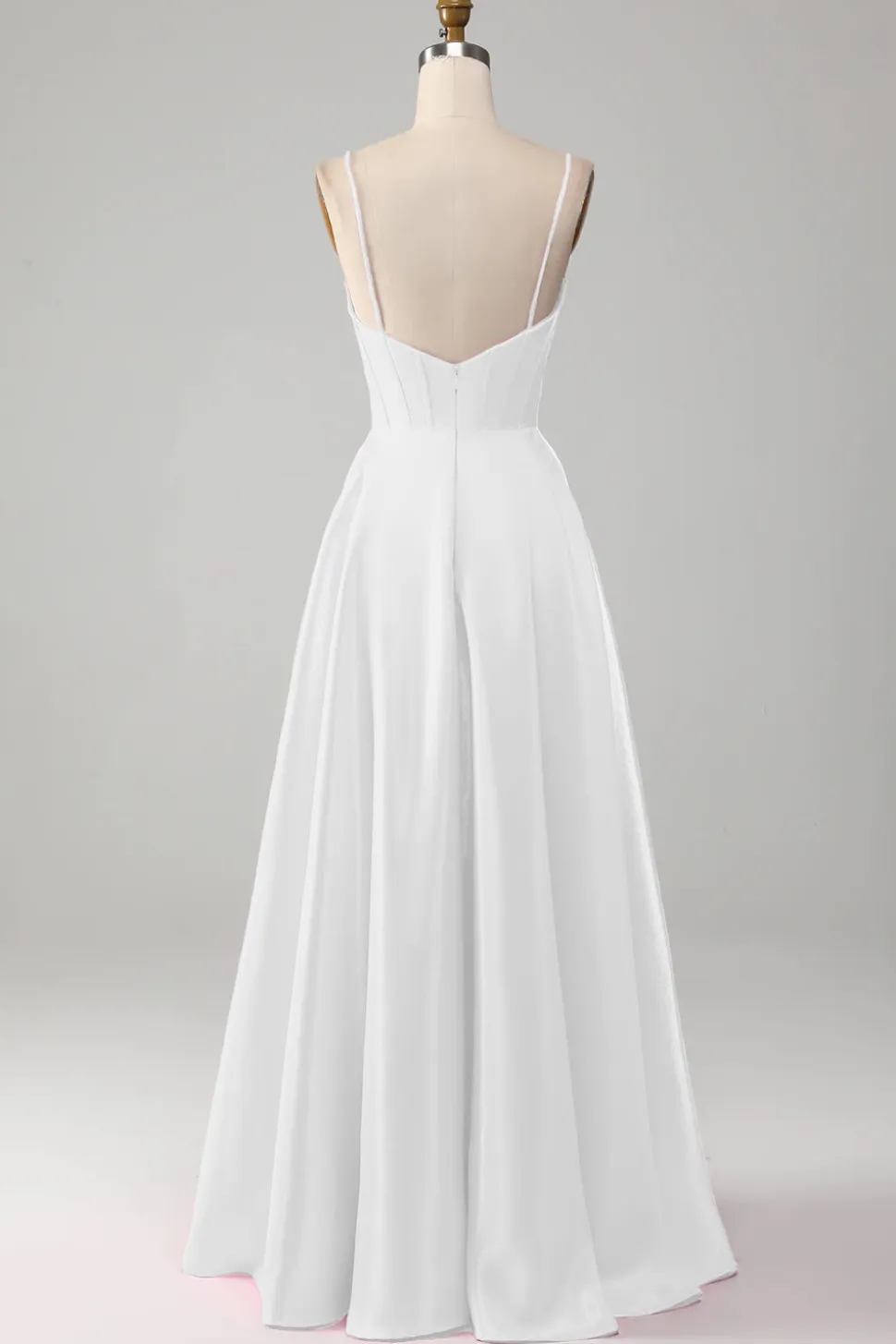 Espartilho branco simples vestido branco pequeno vestido branco