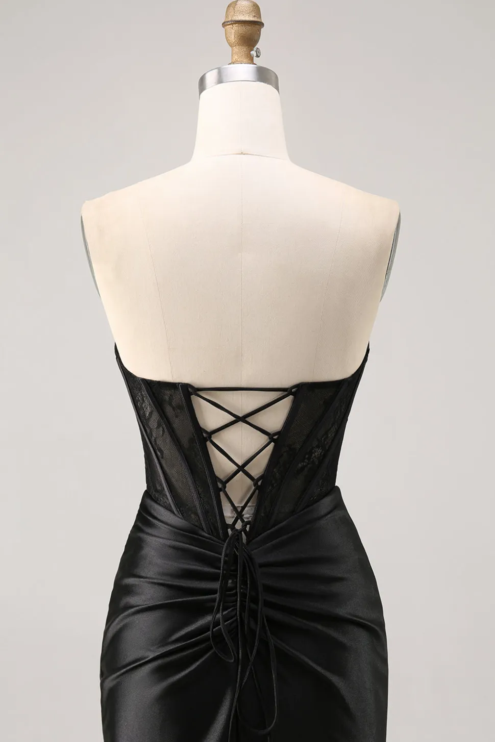 Espartilho Direto Bodycon Preto Mini Vestido Cocktail