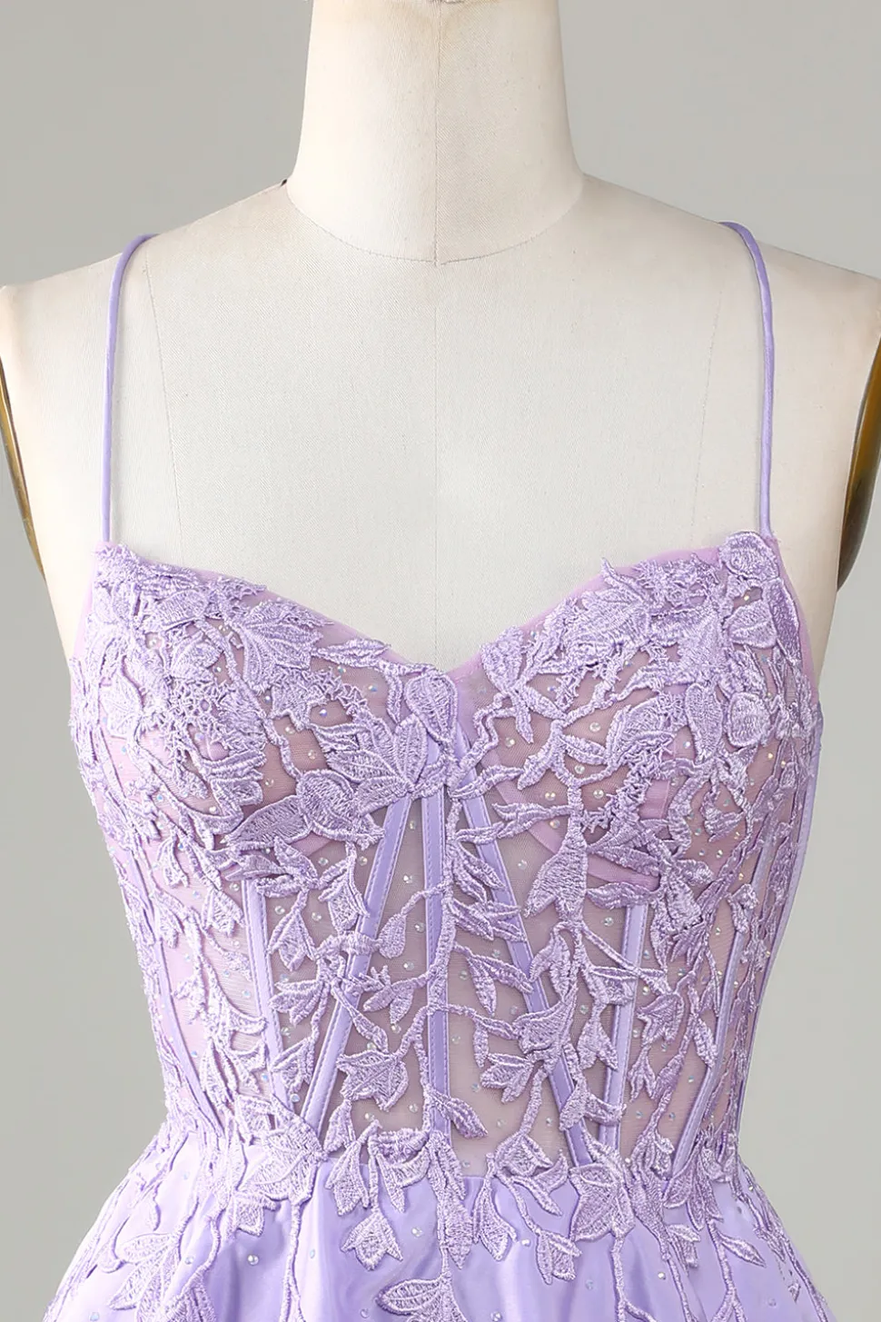 Espartilho roxo A-Line cetim curto homecoming vestido com renda