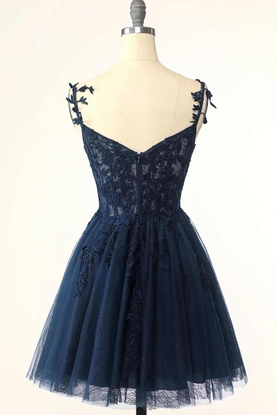 Exclusivo A Line Spaghetti Straps Mint Vestido Curto Homecoming com Apliques