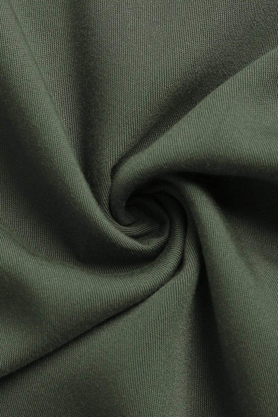 Exército Verde Linha-A Midi Vestido de Verão com Cinto