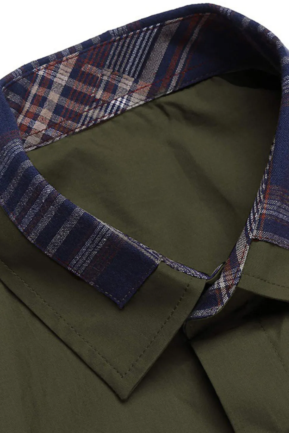 Exército Verde mangas curtas botão para baixo camisa masculina casual