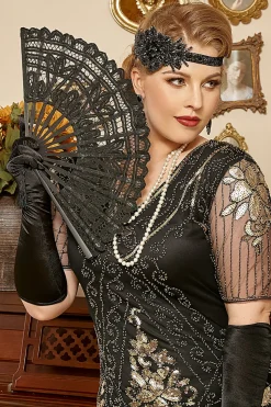 Fã preto dos anos 1920 com franjas