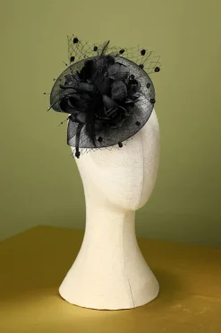 Faixa De Cabeça Com Cercadura De Pena Preta Dos Anos 1920