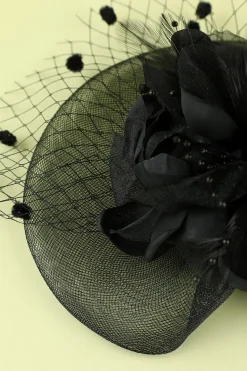 Faixa De Cabeça Com Cercadura De Pena Preta Dos Anos 1920