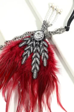 Faixa De Cabeça Preta Flapper Dos Anos 1920