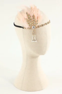 Faixa De Cabeça Preta Flapper Dos Anos 1920