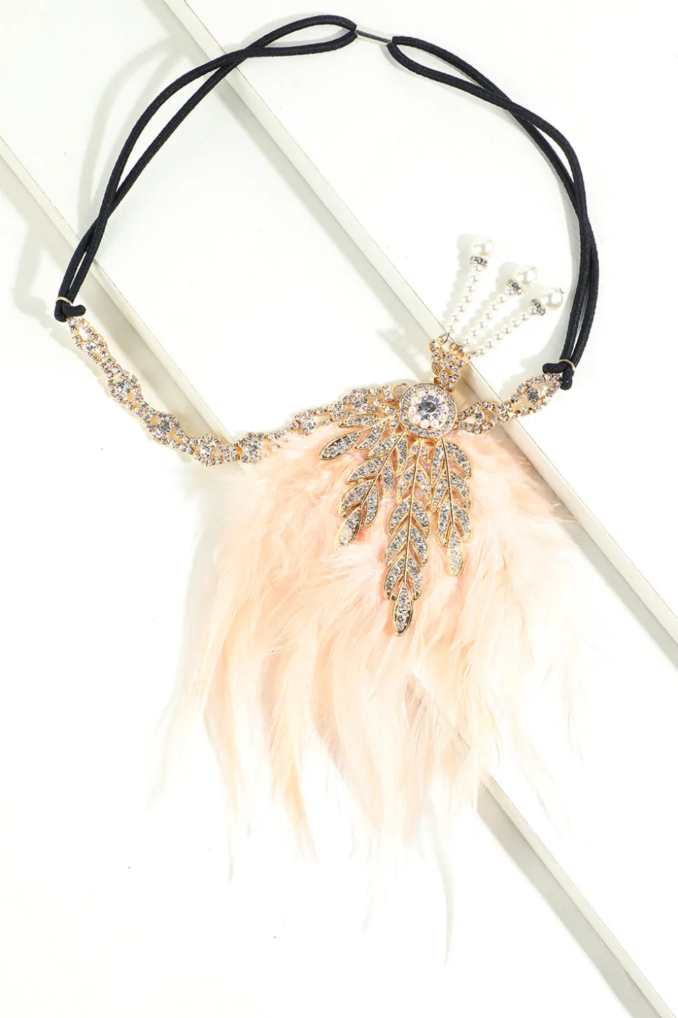Faixa De Cabeça Preta Flapper Dos Anos 1920