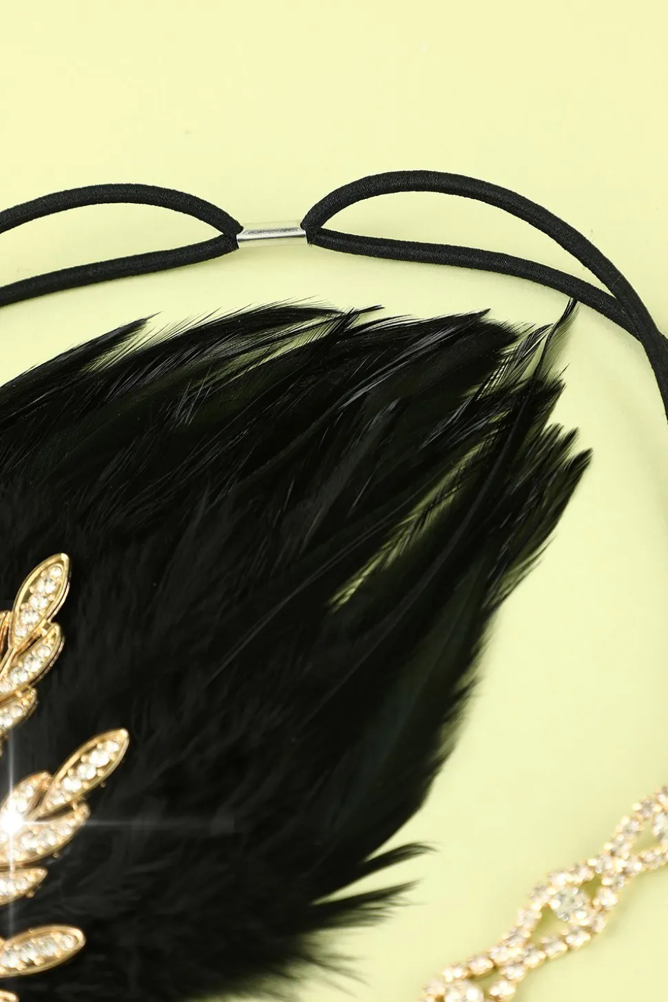 Faixa De Cabeça Preta Flapper Dos Anos 1920