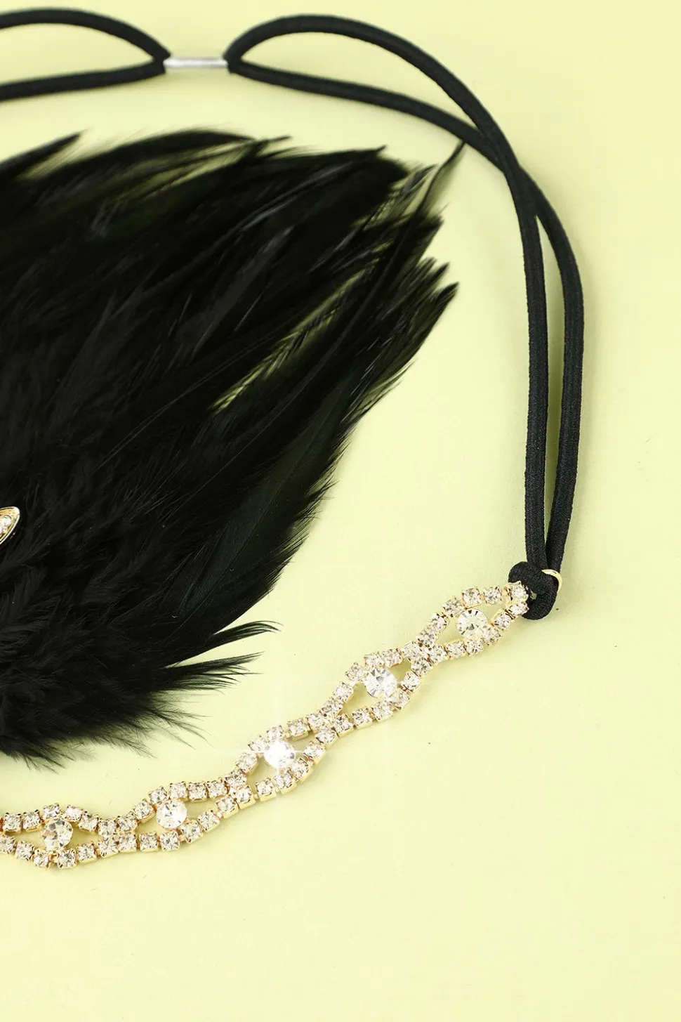 Faixa De Cabeça Preta Flapper Dos Anos 1920