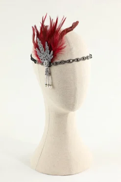Faixa De Cabeça Preta Flapper Dos Anos 1920